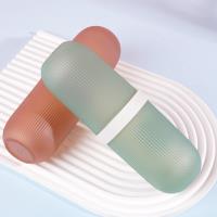 HT-透明细条纹牙具桶2388