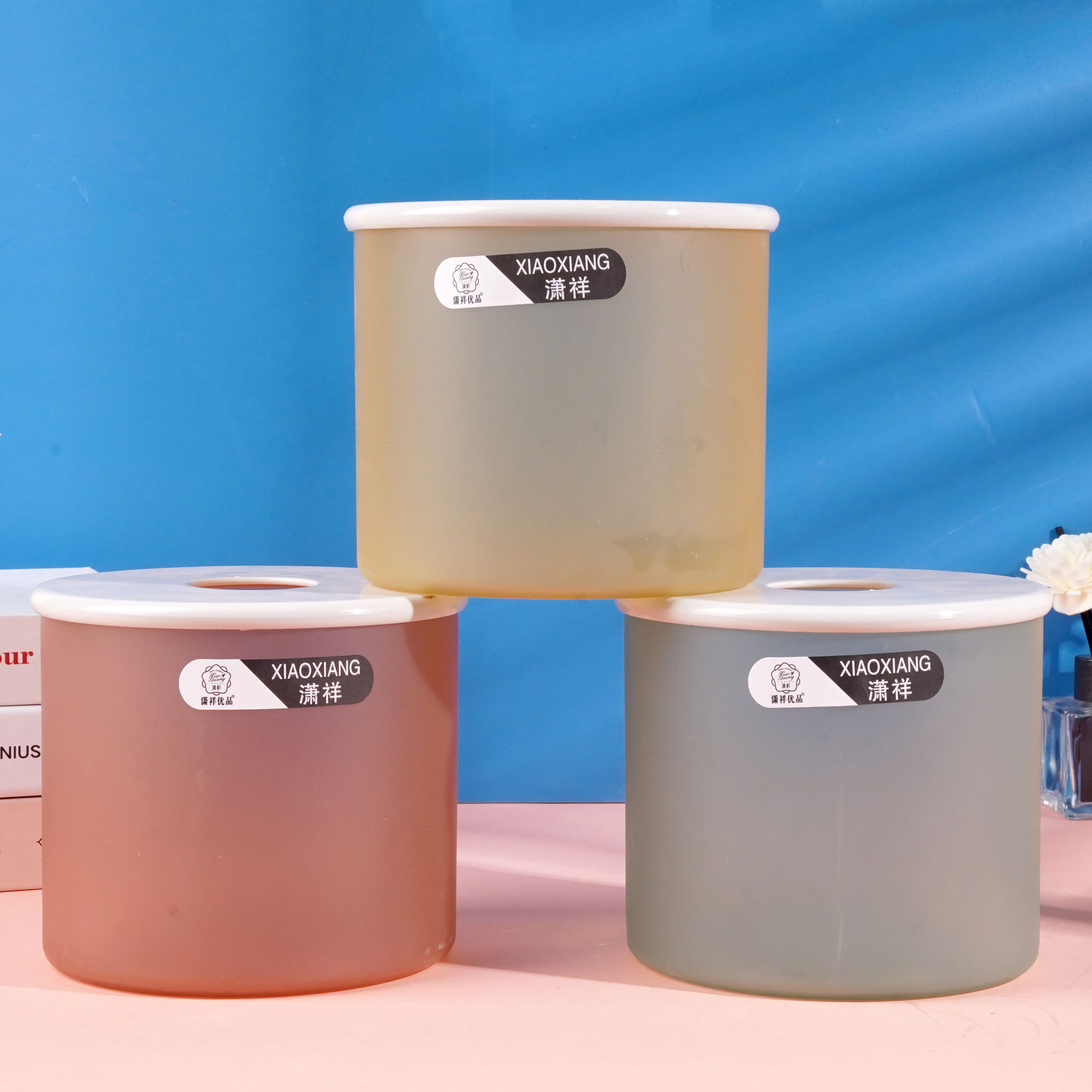 HT-透明圆形纸巾盒7038