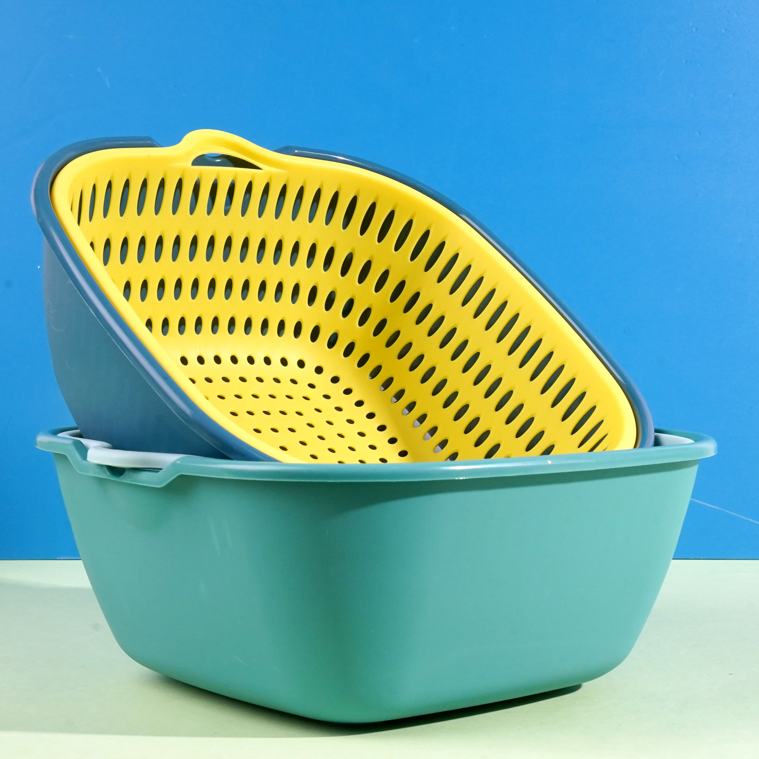 HT-Colorful Double-Layer Drainage Basket 501