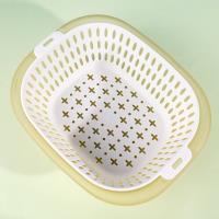 HT-Transparent Medium-sized Double-layered Drainage Basket 8528