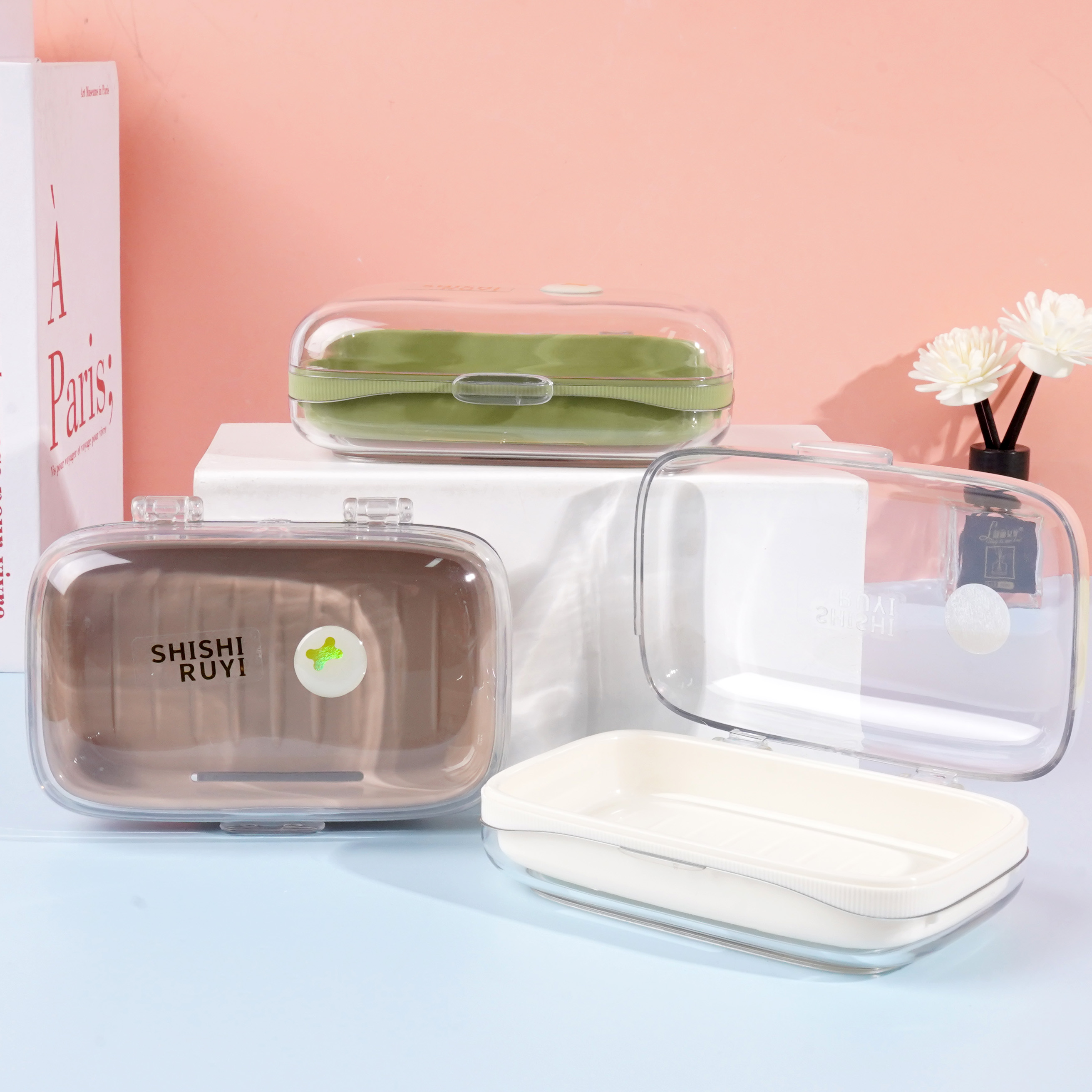 Rainbow Candy Simple Flip-Top Soap Box 8111