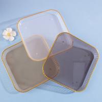 سلطان فواكه شفاف مربع مع حافة مذهبة من HY2622