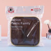 سلطان فواكه شفاف مربع مع حافة مذهبة من HY2622