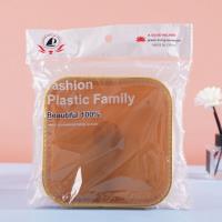 سلطان فواكه شفاف مربع مع حافة مذهبة من HY2622