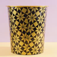 YZ-8622金边贴花垃圾桶