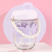 Letter-shaped pearl straw cup