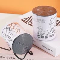 0114 Single-roll flat-pocket trash bag, black