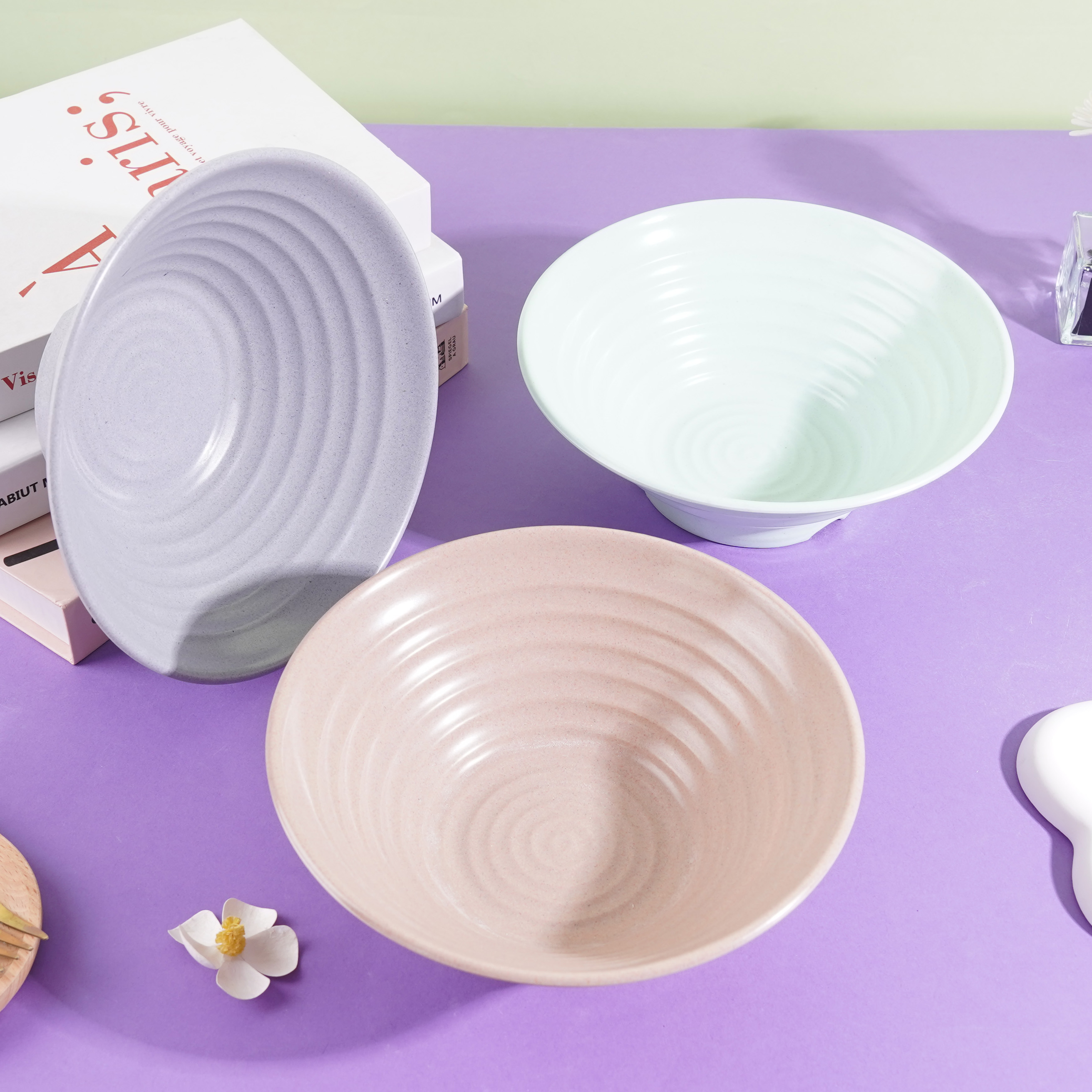 2800 imitation porcelain 8-inch corrugated bowl