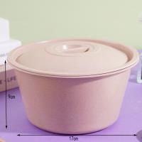 A ceramic-look covered teacup