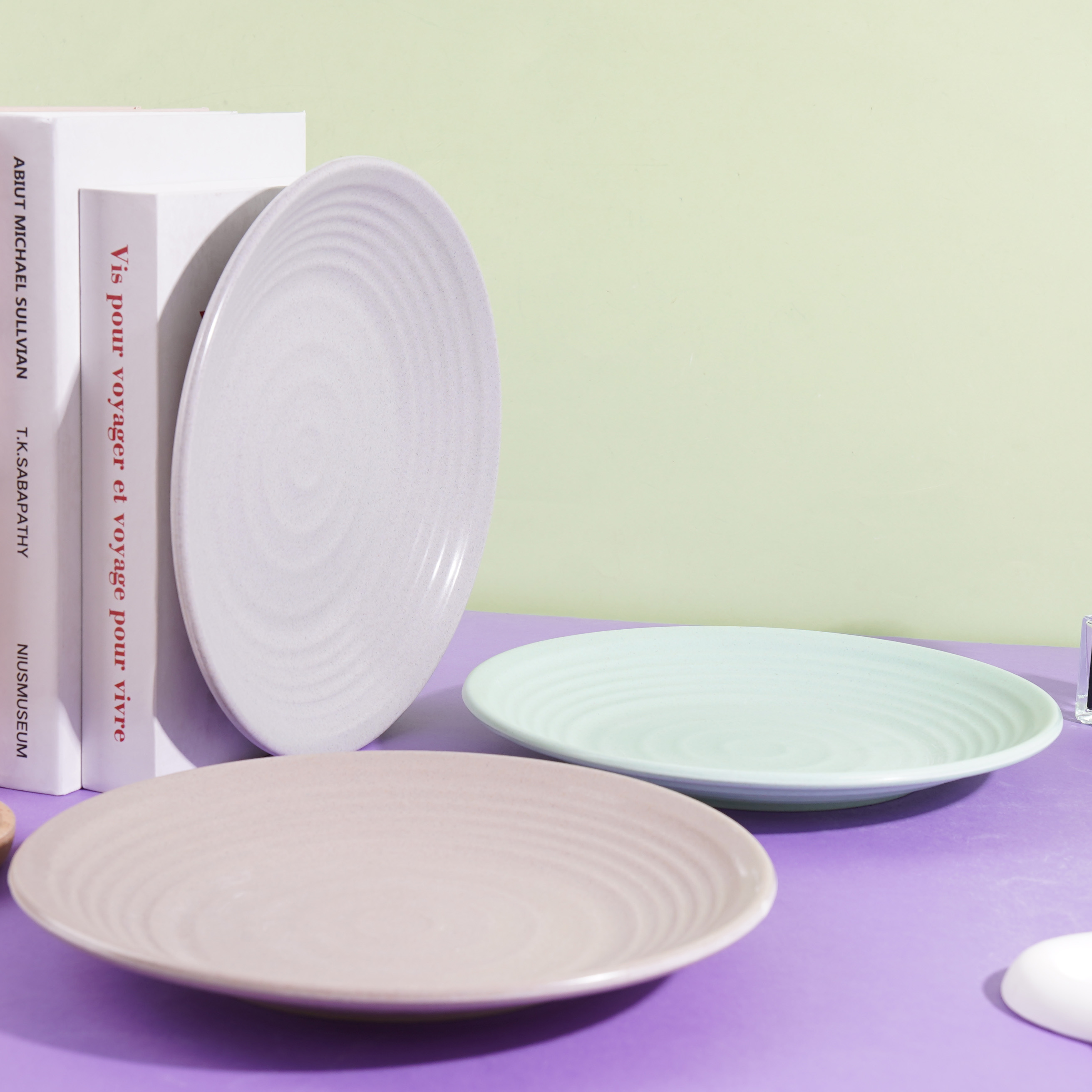 XM-P555-9 Imitation Ceramic 9-inch Wave Pattern Plate