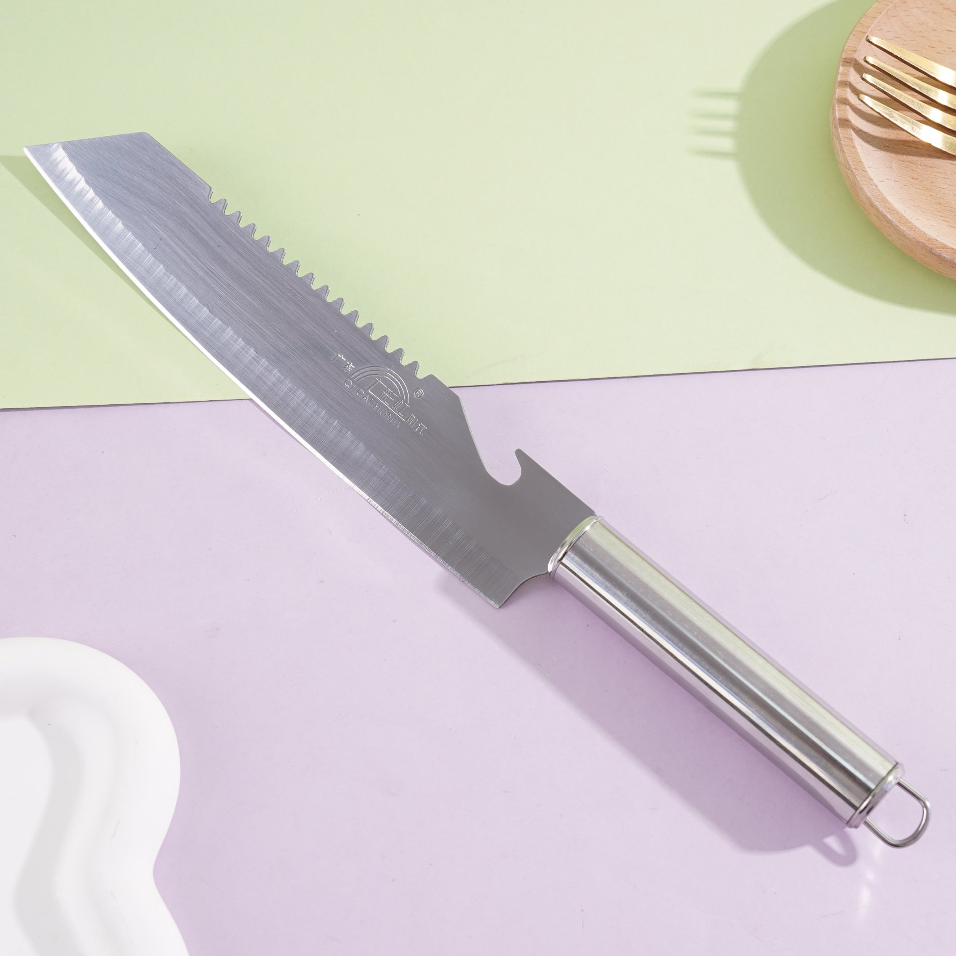 The Colorful Rainbow 705 steel diagonal-blade multi-purpose watermelon knife