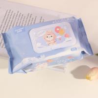 100 pieces of 0838 bear-themed wet wipes