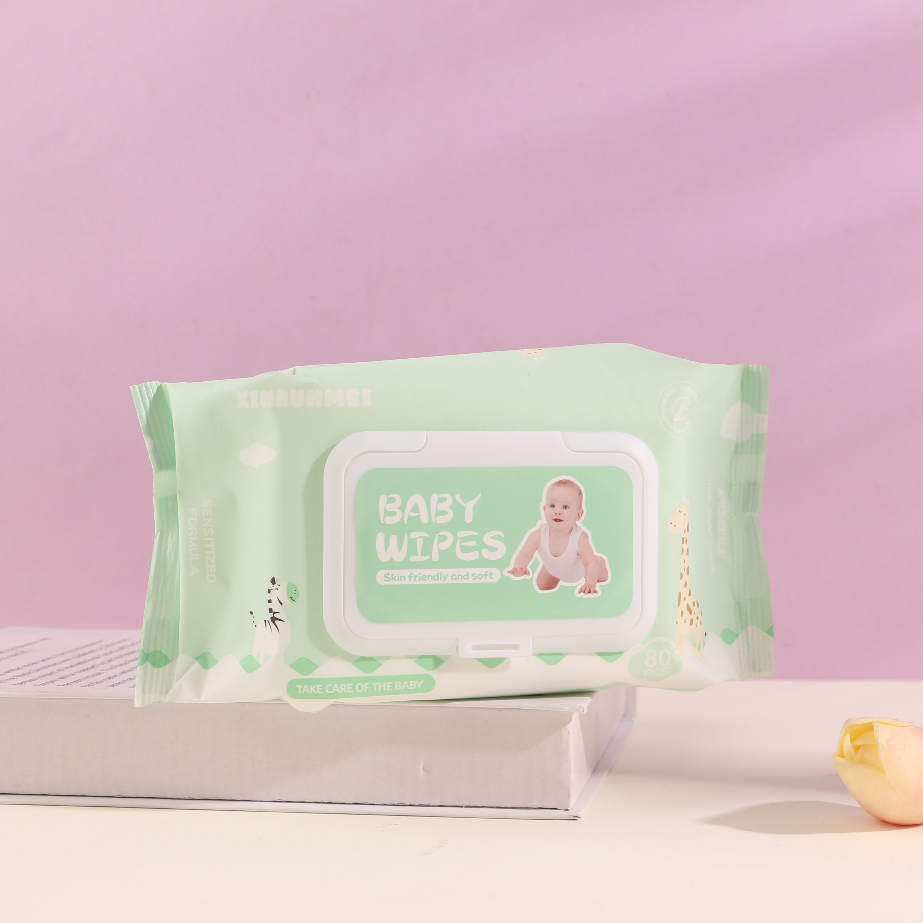 80片0937绿英文baby湿巾