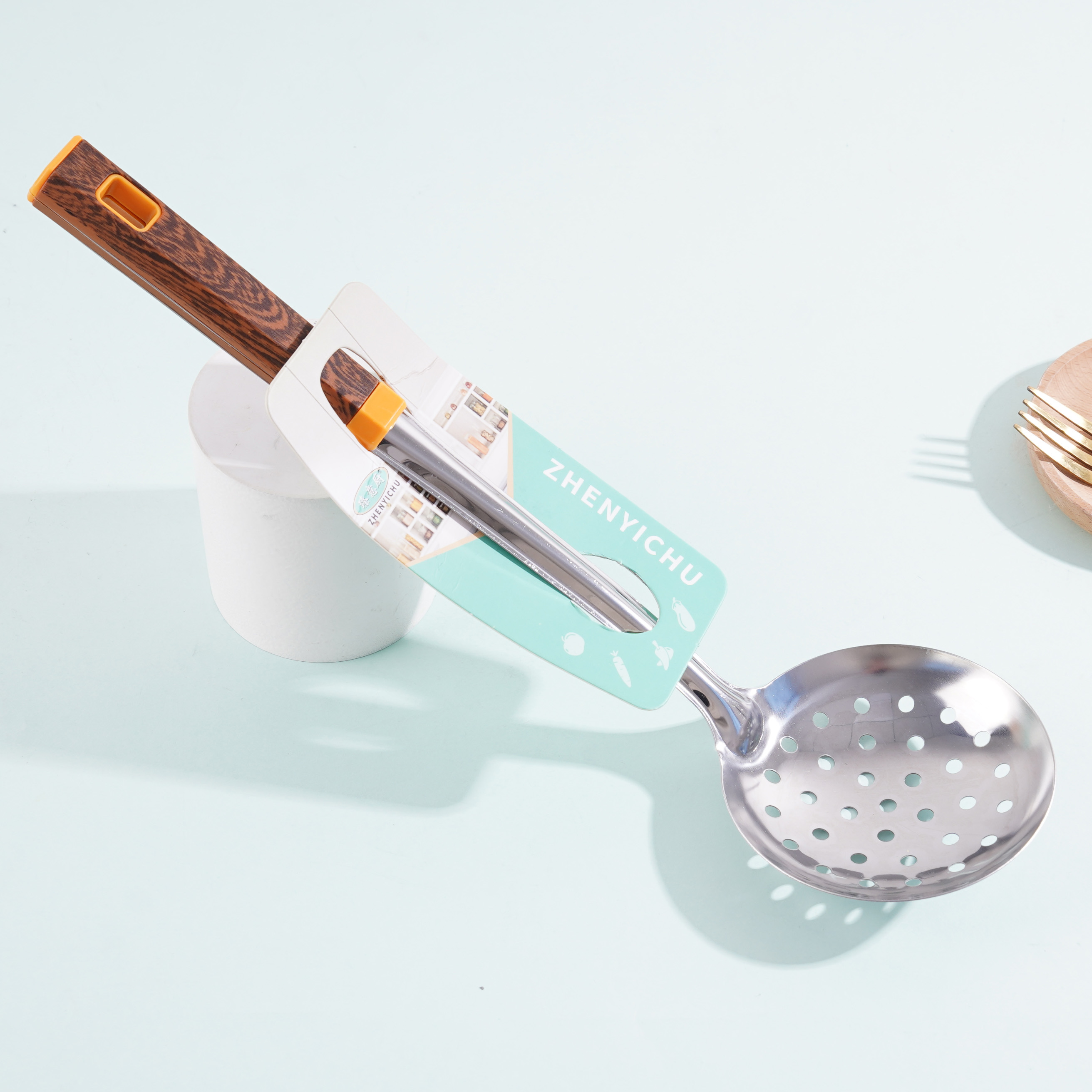 08 Wood Grain Ruyi 10 Colander