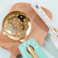 08 Gold-plated White Stone Pattern 10 Colander