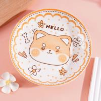 7-inch fruit plate - little Shiba Inu