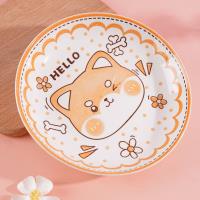 7-inch fruit plate - little Shiba Inu