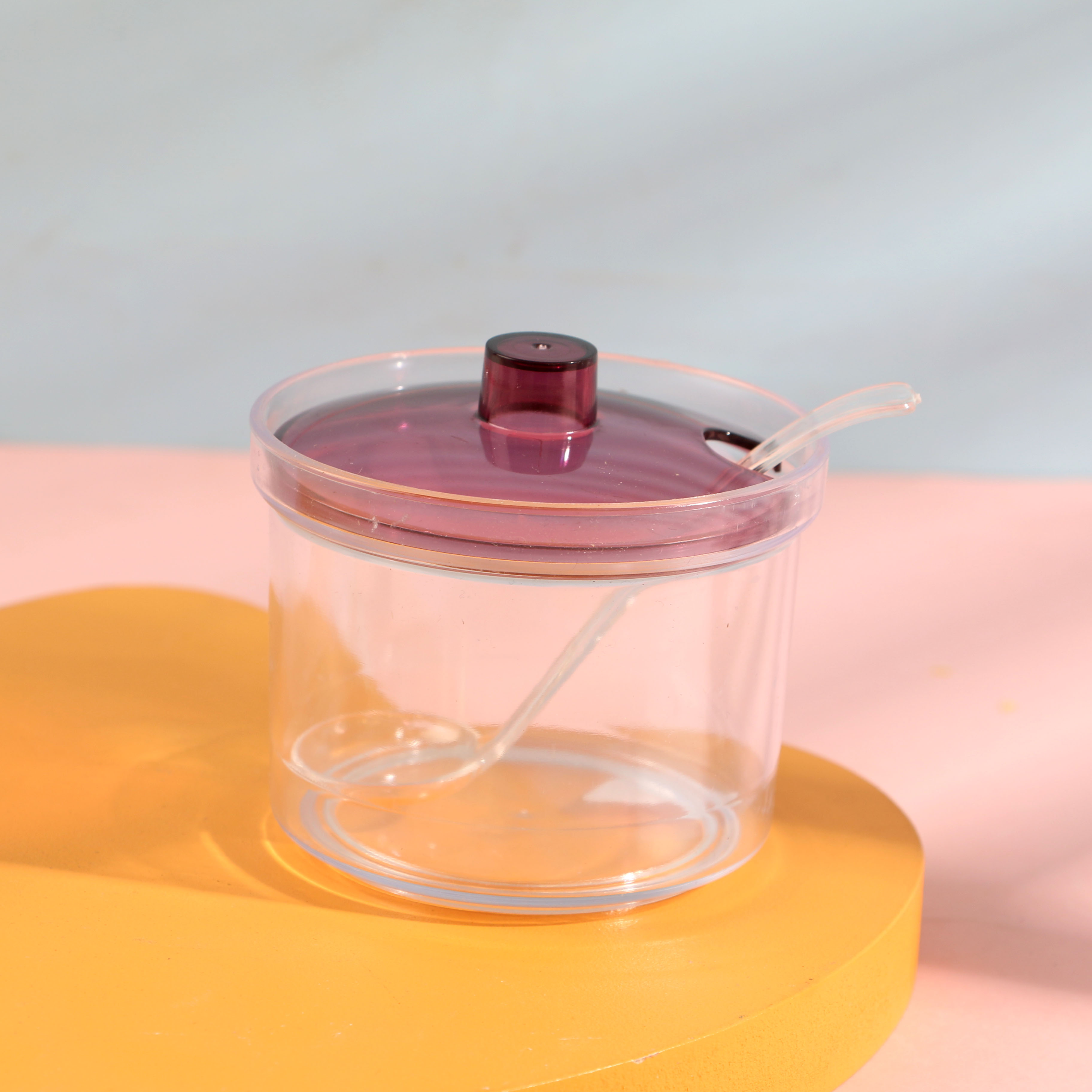 LC Brown 217 Acrylic Sugar Jar with Beads