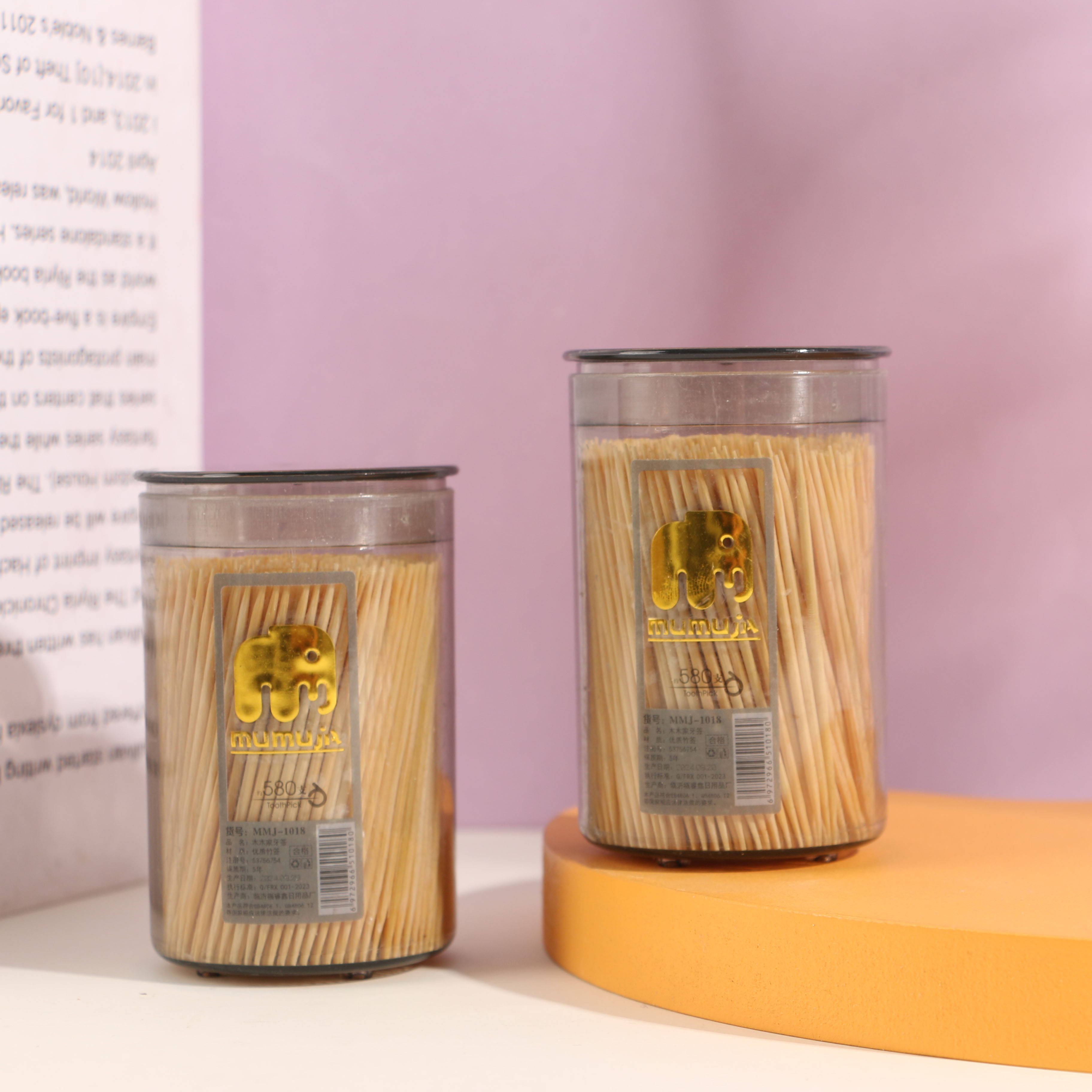 1018 High-end Grey Round Toothpicks