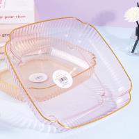 صحن فواكه مذهل مطلي بالذهب من 7105، بألوان متنوعة.