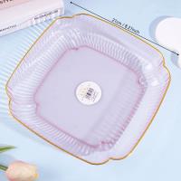 صحن فواكه مذهل مطلي بالذهب من 7105، بألوان متنوعة.