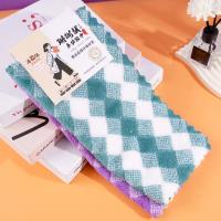 Two lucky-looking square scarves with a one-card design