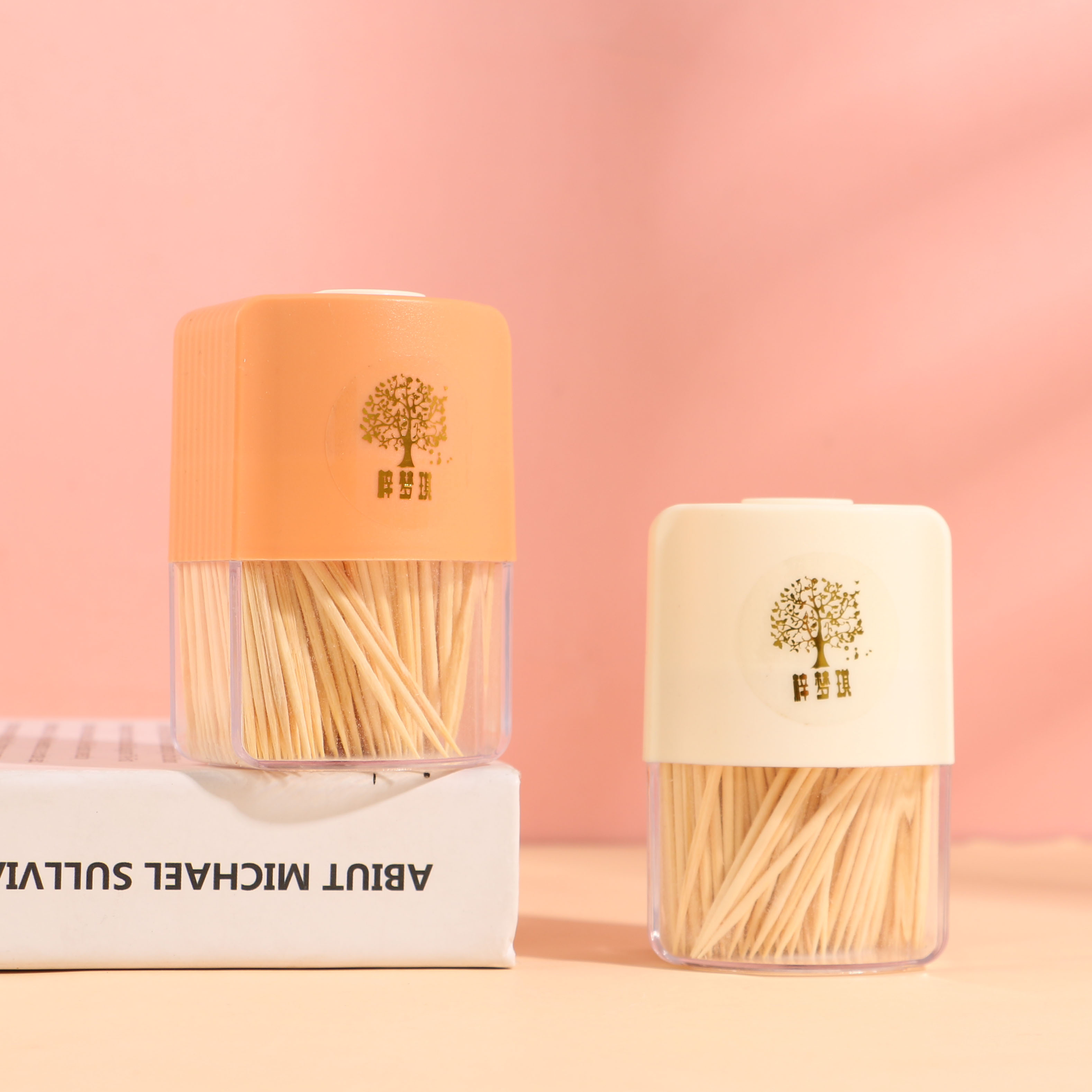 733-New light luxury colorful push-top toothpicks