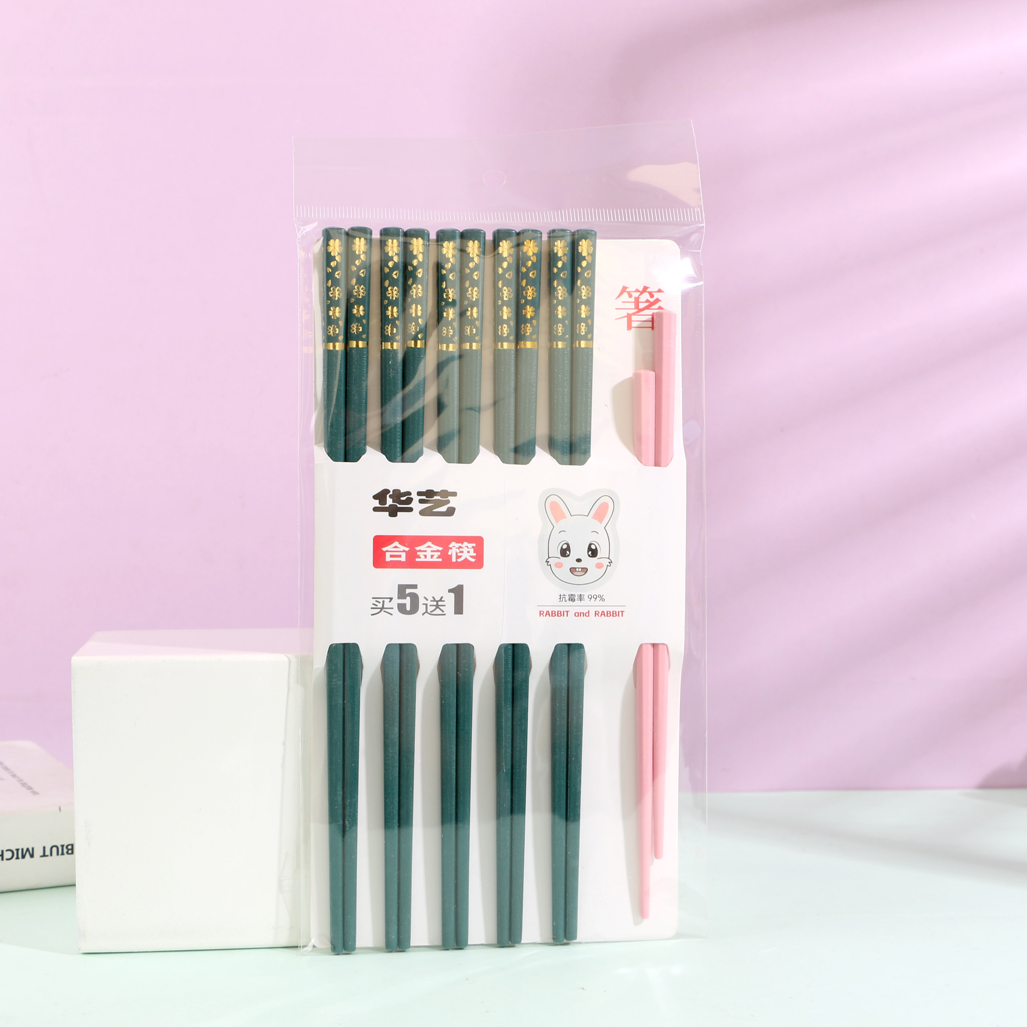 6 pairs of A-027 alloy chopsticks