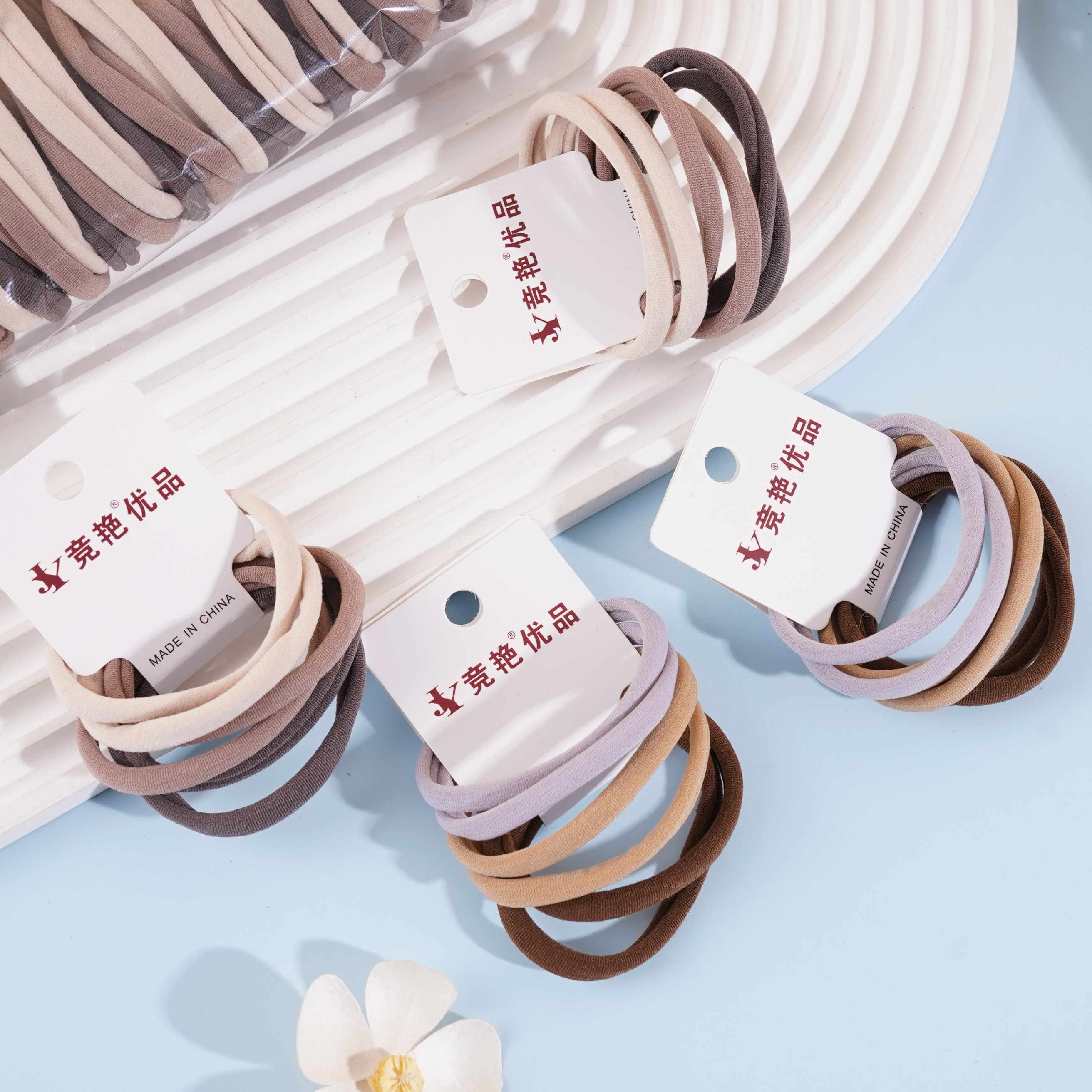 High-elasticity (mixed color) six-strand rubber bands