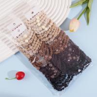 3 pieces of elastic bands with sandblasted beads and leather straps