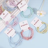 2 من أربطة الشعر المصنوعة من الجلد مع رأس لآلئ ثلاثي المواد من علامة "Rose"