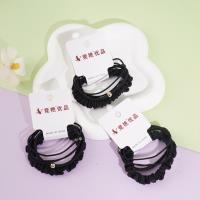 3 square diamond-shaped exquisite combination headbands and elastic bands (black)