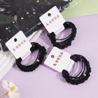 3 square diamond-shaped exquisite combination headbands and elastic bands (black)