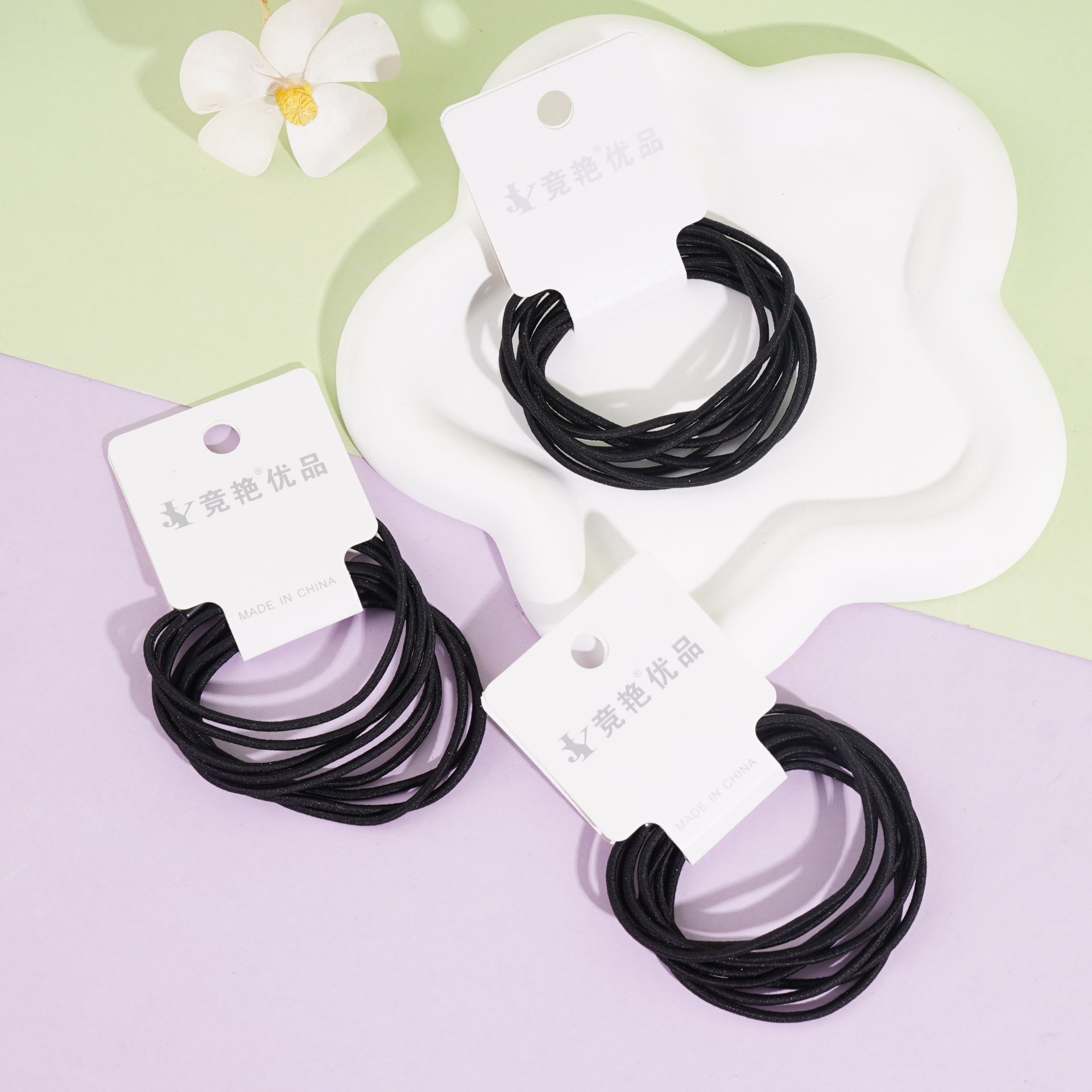 3 three-in-one head ropes with rubber bands