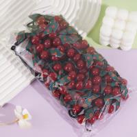 2 pieces of large cherry-shaped ribbon headbands and rubber bands