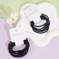 5根扁管黑头绳皮筋