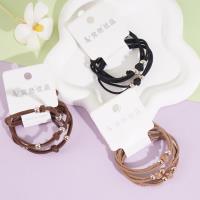 3根球结咖色金珠头绳皮筋