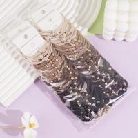 3根球结咖色金珠头绳皮筋