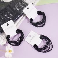 3 pieces of two-in-one pretzel-shaped rubber bands (black)