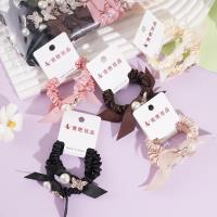 2 butterfly pearl ribbon small intestine circle head rope rubber bands