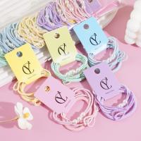 3根彩色蝴蝶结珍珠组合头绳皮筋