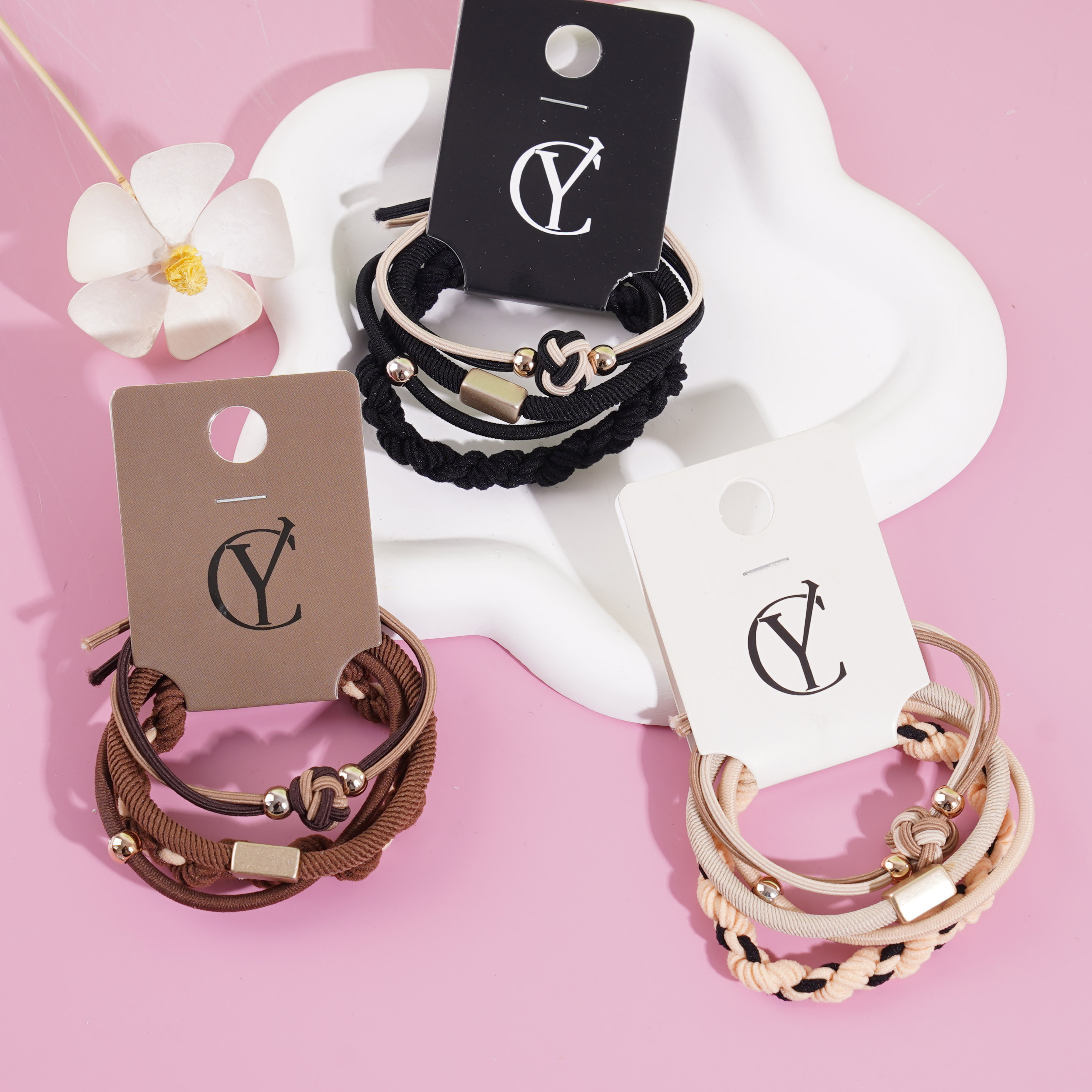 4根球结组合头绳皮筋