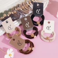 2 pieces of plush round bead head rope elastics