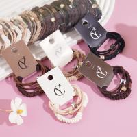 3 square crystal-combined headbands and rubber bands