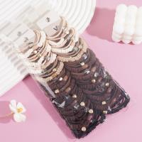 3 square crystal-combined headbands and rubber bands