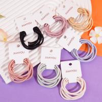 2761 Nail Clips Set 04 with Rubber Bands in Black Color