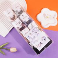 2761 Nail Clips Set 04 with Rubber Bands in Black Color