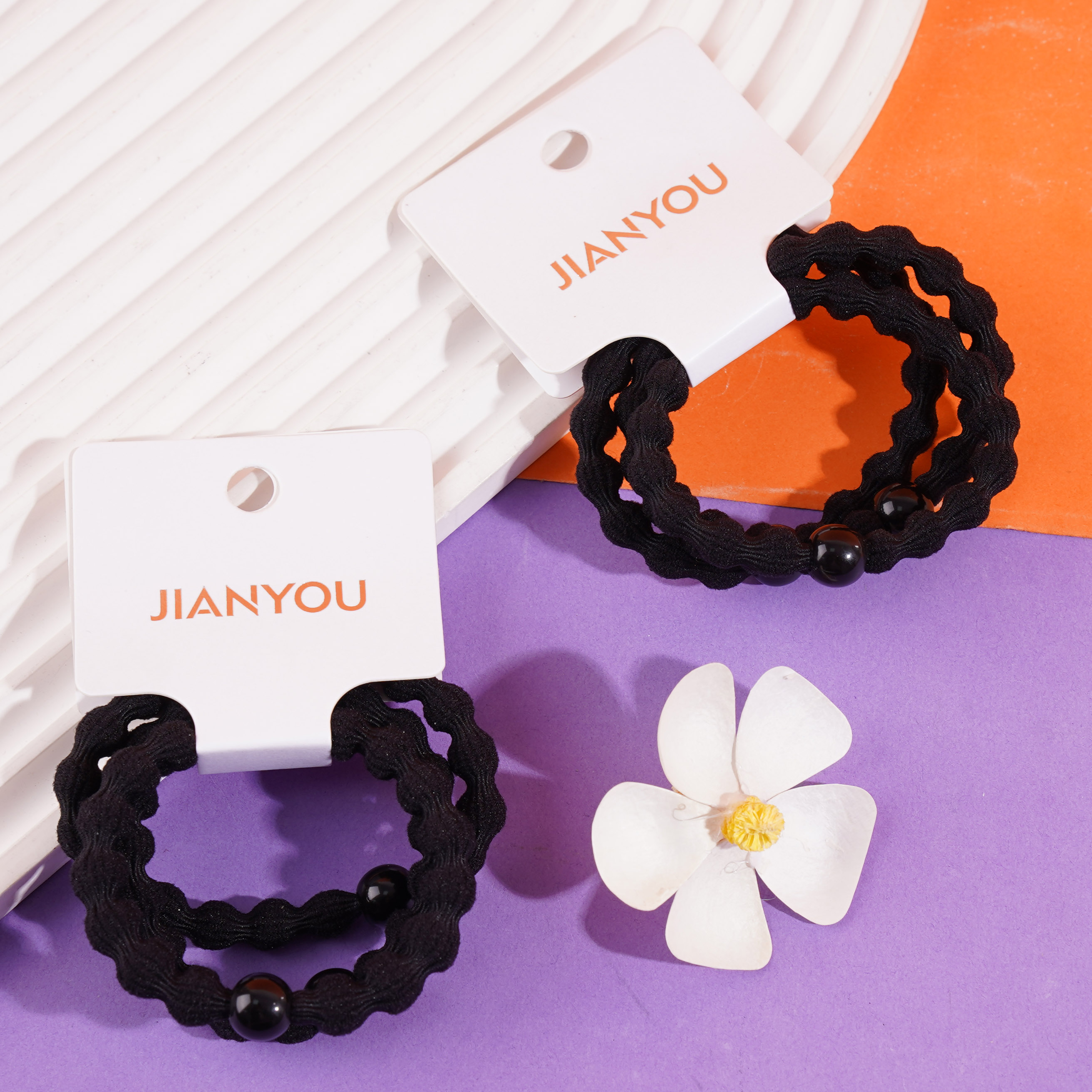 2679 Ordered a card holder made of pearl leather with mixed-color elastic bands