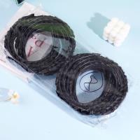 宽边黑辫子头箍/发扣