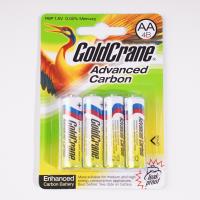 The English version of the aluminum foil-coated battery labeled "Green Crane" contains 4 No.5 batteries.